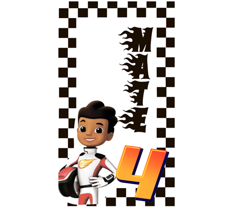 Stickers rectangulares Blaze Pers. 14u